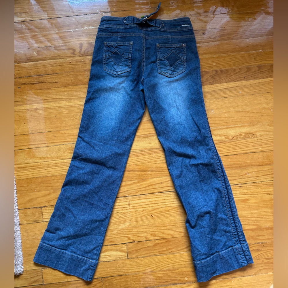 Dollhouse 90s Y2K Blue Bootcut Jeans with Adjustable Waist Size 8 - Picture 5 of 7